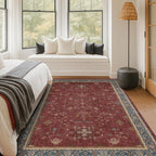 5x7 Boho Dark Red Rug for Living Room - Image 6