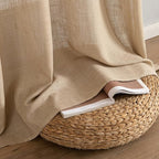 MIULEE Brown Linen Curtains 108 Inches Long - Image 7