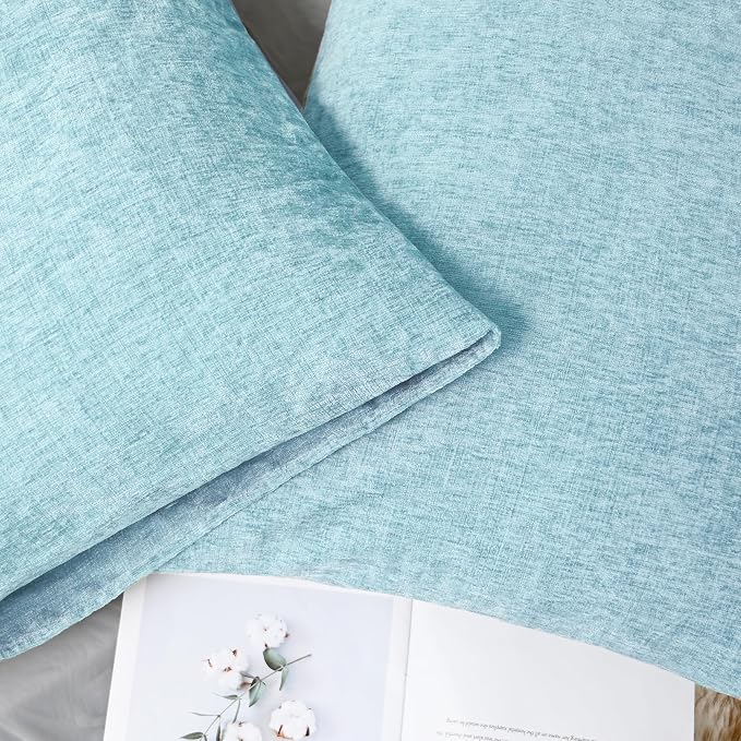 CaliTime Throw Pillow Covers Decorative 20 X 26 Inches Pack of 2 Cozy Chenille - Image 6