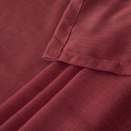 BGment Burgundy Linen Kitchen Curtains 40 Inch Length, Short Semi Sheer Drapes - Image 8