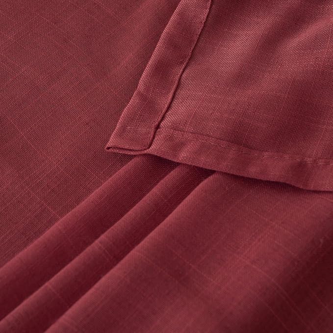 BGment Linen Burgundy Curtains 54 Inch Length - Image 8