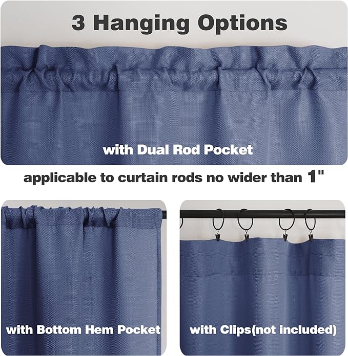 Chyhomenyc Blue Short Curtain Valance - Image 5