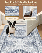 Madane Washable Area Rug 2x3, Small Entryway Rug Non-Slip Vintage Door Mat - Image 6