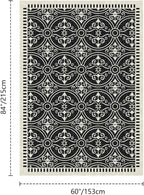 Latte&Fog 6x9 Area Rugs for Living Room Bedroom, Large Vintage Washable Rug - Image 2