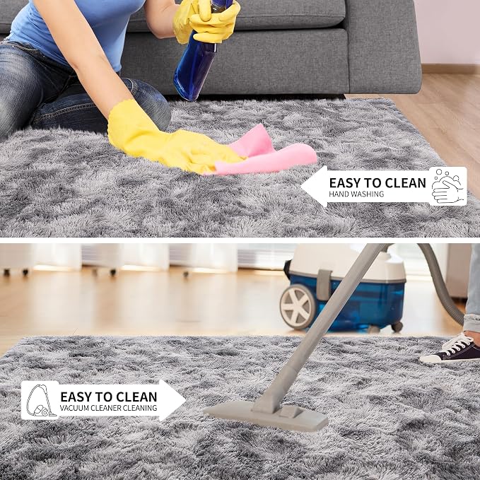 Tepook Soft Fluffy Rugs for Bedroom, 4x6 Area Rug for Living Room, Modern - Image 6