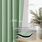 Guken 100% Blackout Curtains 72 Inch Length 2 Panels Set - Image 4