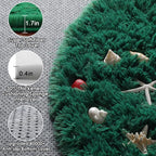 ONASAR Dark Green Round Area Rugs 6ft, Ultra Soft Bedroom Circle Rug - Image 2