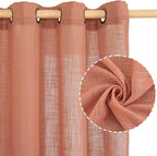 LAMIT Terracotta Linen Boho Curtains - Image 2