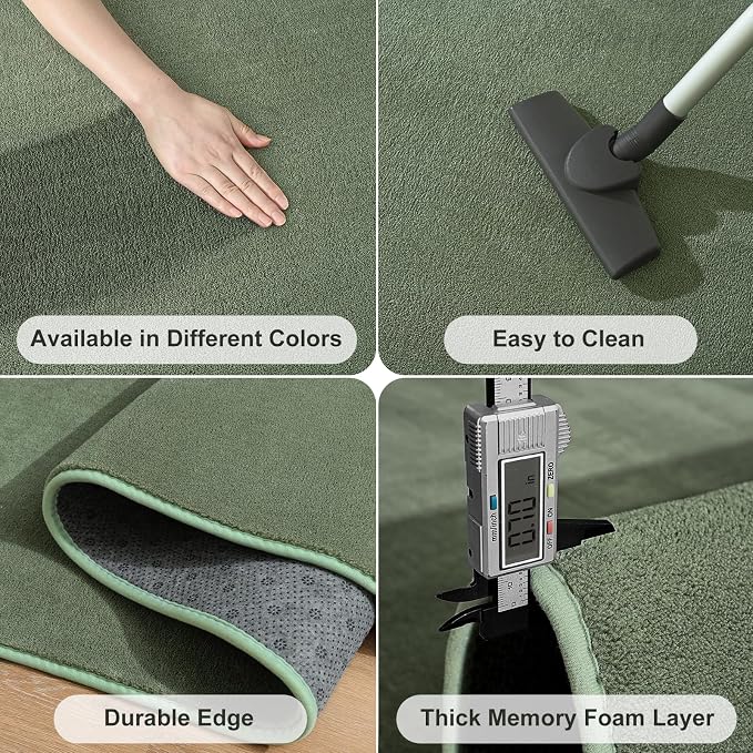 Amearea Modern Soft Hallway Runner Rug, 2x6 Fluffy Bedroom Bedside Rugs - Image 5