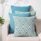 HPUK Decorative Throw Pillow Covers Set of 4 Geometric Design Linen Cushion by HPUK
