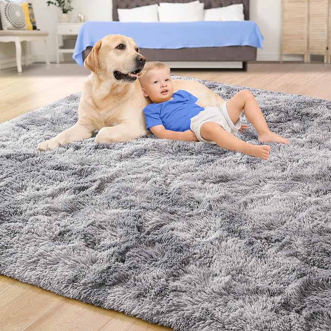Tepook Soft Fluffy Rugs for Bedroom, 4x6 Area Rug for Living Room, Modern - Image 4