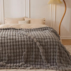 COOVA Faux Fur Throw Blanket for Couch, Cozy Soft and Fuzzy Plush Rabbit Fur - Image 2