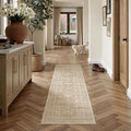 2x6 Washable Runner Rug for Hallway Kitchen Vintage Beige Non Slip Low Pile by WondRg