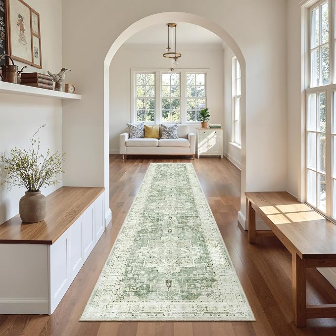 Madane Runner Rugs for Hallway 2x10 Long Washable Non-Slip Hallway Runner Rug - Image 3