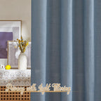 NICETOWN Linen Blend Stone Blue Curtains - Image 4
