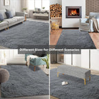 Shag Area Rugs for Bedroom Living Room, 8X10 Ultra Soft Fluffy Area Rugs for - Image 7