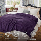 Bedsure GentleSoft Purple Fleece Blanket - Image 5