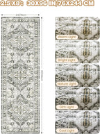 Kitchen Runner Rug Non Slip Washable 2.5x8, Soft Low Pile Entryway Rug Runners - Image 2