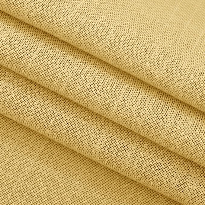 Gold Curtains for Living Room Back Tab Modern Farmhouse Semi Sheer Curtains 120 - Image 6