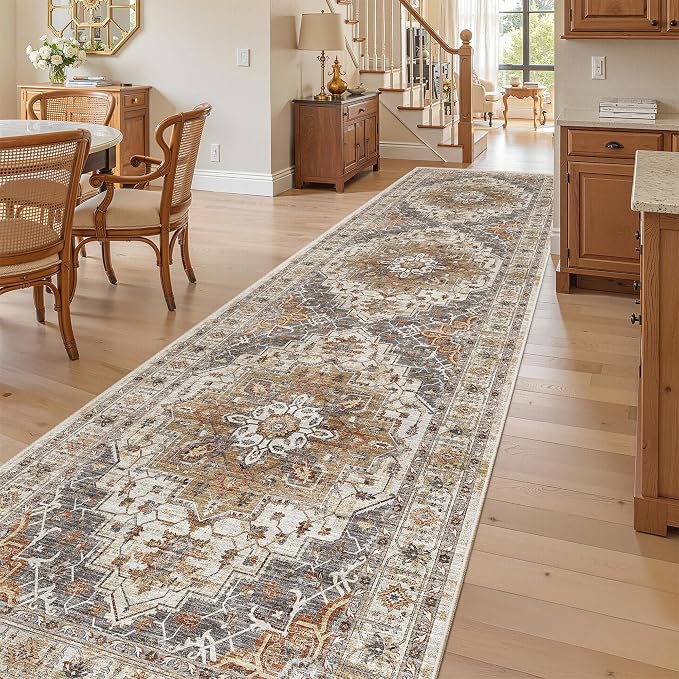 Madane 3x12 Hallway Runner Rug, Non Slip Washable 12ft Runner - Image 2