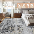10x14 Area Rugs for Living Room Rug Washable: Abstract Large Rug Indoor Modern - Image 2