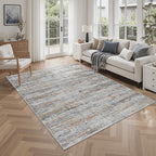 4x6 Rug - Stain Resistant Abstract Washable Rugs, Anti Slip Area Rugs by Unknown