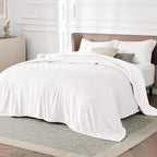 Bedsure GentleSoft Fleece Blanket California King White - Image 2