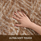Ophanie Brown and White Diamond Striped Rugs - Image 2