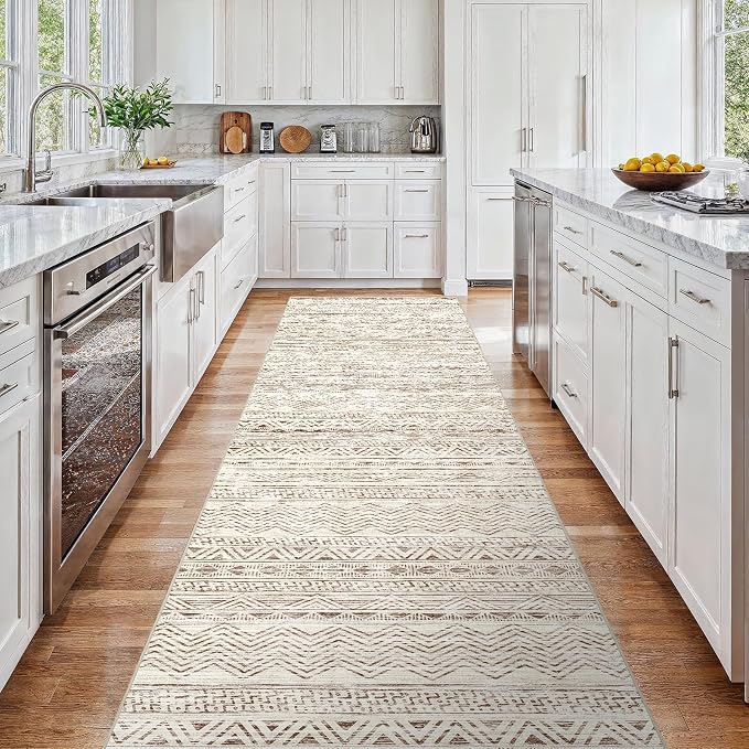 3x15 Washable Kitchen Runner Rug: Modern Moroccan Runners - Image 2