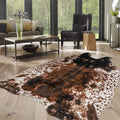 Cow Print Faux Cowhide Rug, Fluffy Fur 6.2x8.2 Feet Washable Cow Rugs by WARMHAVEN