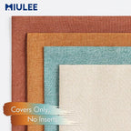 MIULEE Pack of 4 Decorative Outdoor Throw Pillow Covers Linen Waterproof Pillow - Image 5