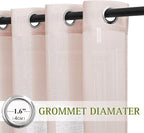 NICETOWN Linen Blend Semi Sheer Curtains 63" L - Image 3