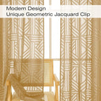 Simplebrand Gold Semi Sheer Curtains 84 Inches Long 2 Panels, Light Filtering - Image 3