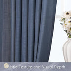 Navy Blue Curtains 90 inch Length - Image 3