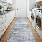 Washable Abstract 14ft Runner Rug: Non-Slip Low-Pile Rug Runner Soft Beside - Image 5