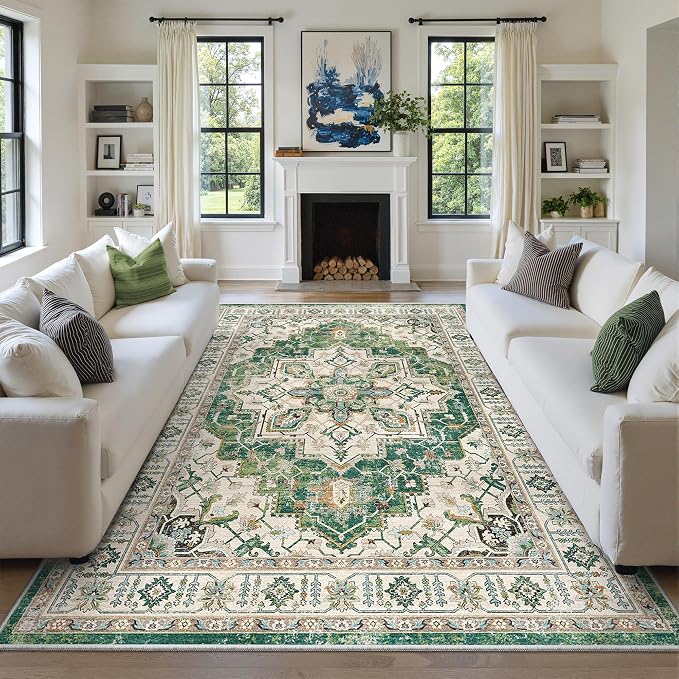 zesthome 9x12 Area Rugs, Stain Resistant Washable Rug, Ultra-Thin Rugs by Zesthome