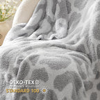 Bedsure Leopard Throw Blanket for Couch, Knit Fall Blanket - Image 5