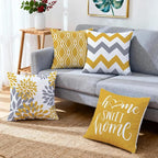 Hexagram Geometric Yellow Pillow Covers 20x20 Set of 4, Decorative Outdoor Boho - Image 6