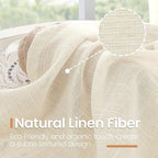 BGment Beige Linen Curtains 63 Inch Length - Image 3