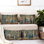 Rustic William Morris Inspired Forest Decor Pillow Covers 12x20 Set of 4 - Image 4