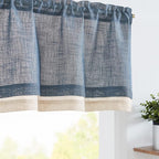 jinchan Linen Valance for Farmhouse Living Room Windows 16 Inch Slubbed Crossed by JINCHAN