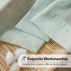 FMFUNCTEX Linen Sheer Curtains for Bedroom, Sage Green Curtains 84 inches Long - Image 9