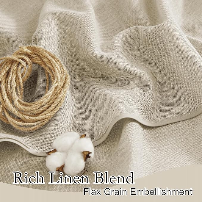 RYB HOME Swag Valances Short Linen Curtains - Image 4
