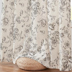 jinchan Pinch Pleated Curtains Floral Linen Blend Curtains - Image 4