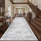 4x12 Runner Rug for Hallway, Low-Pile Wide Runner for Entryway, Long Washable by Restydon