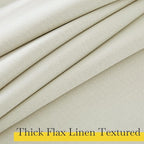NICETOWN Faux Linen 100% Blackout 90 inch Curtains, W52 x L90, 2 Panels - Image 4