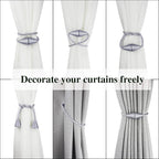 6 Pack Magnetic Curtain Tiebacks Rope Modern Handmade Curtain Tie Backs - Image 5