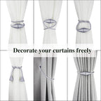 2 Pack Magnetic Curtain Tiebacks Rope Modern Handmade Curtain Tie Backs - Image 5