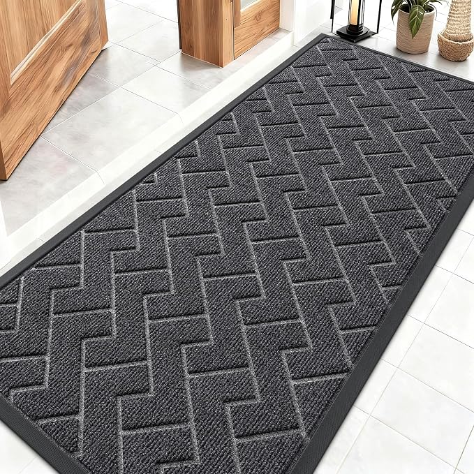 OLANLY Front Door Mat Indoor Outdoor Entrance, Waterproof All-Season, by OLANLY