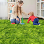Green Tie-Dyed Rug for Living Room 8x10 Fluffy Area Rug Mat Bedside Throw Rug - Image 4